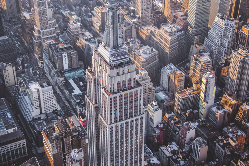 office building exterior, tall - high, 5K, modern, downtown district, apartment, aerial, above, no people, state, architecture, built structure, cityscape