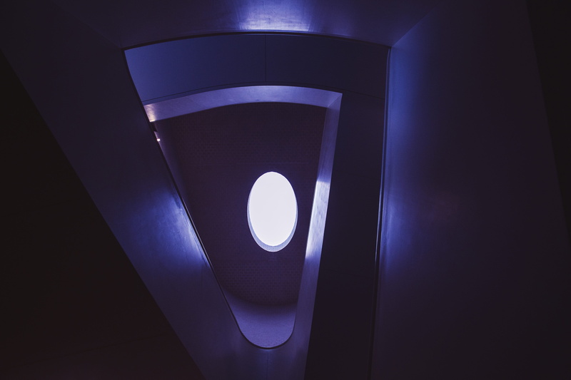 technology, buiding, shape, light - natural phenomenon, glowing, illuminated, purple, Abstract, captured, spooky, modern, 4K, city, indoors, arts culture and entertainment