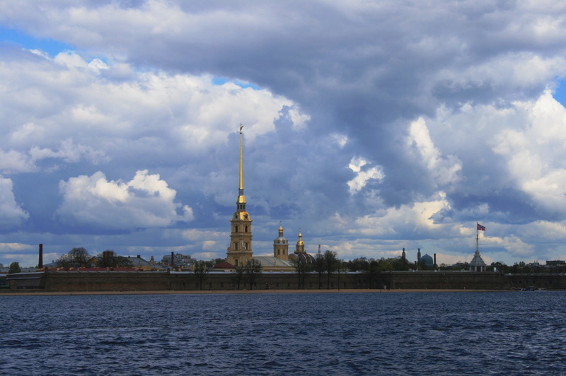 cloud - sky, water, river, building, city, fortress, day, place of worship, architecture, spire, nature, cloud, building exterior, outdoors, island, tourism