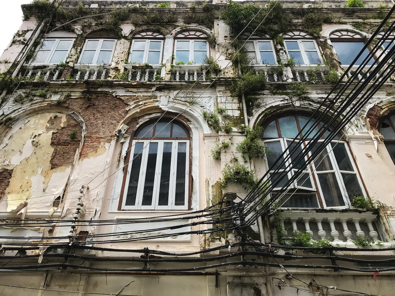 abandoned, plant, charoenkrung road, architecture, the past, no people, old, day, old buiding, outdoors, damaged, building, history, built structure, arch