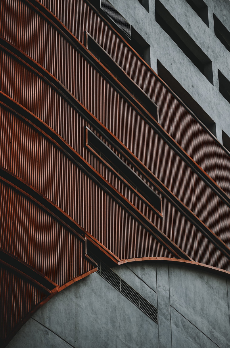 concrete, geometric shape, gray, architecture, 4K, modern, full frame, untitled, wall, pattern, nature, window, low angle view, building exterior, wall - building feature