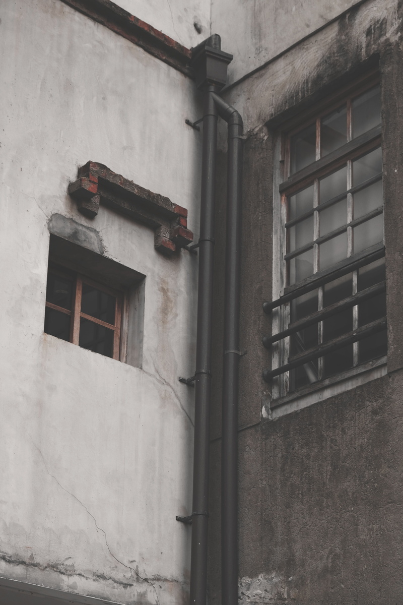 city, abandoned, pipe - tube, day, pipes, house, no people, lighting equipment, building exterior, outdoors, old, tubes, electric lamp, building, buiding