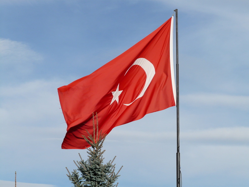turkish republic, environment, turkish, cloud - sky, flutter, flag, tree, sky, 2K, crescent, waving, plant, star shape, outdoors, turkish flag, pole, turkey