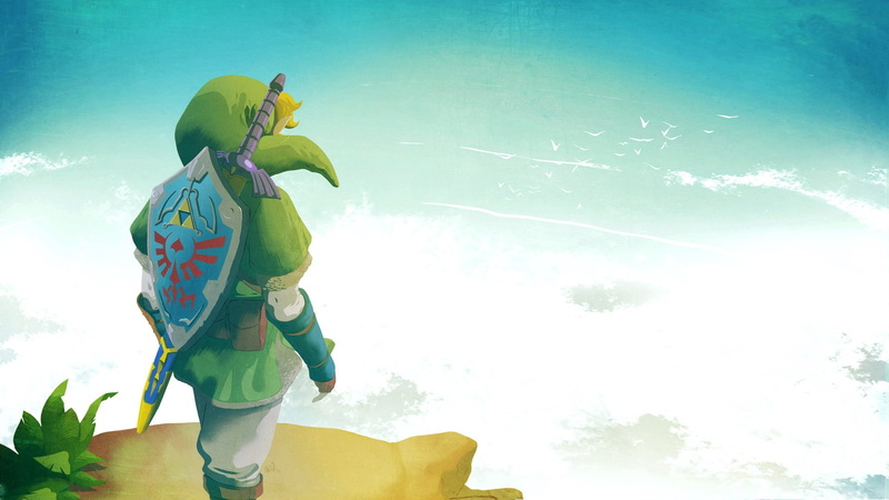 Hylian Shield, sword, Link, video games, 1080P, shield, Master Sword, artwork, The Legend of Zelda