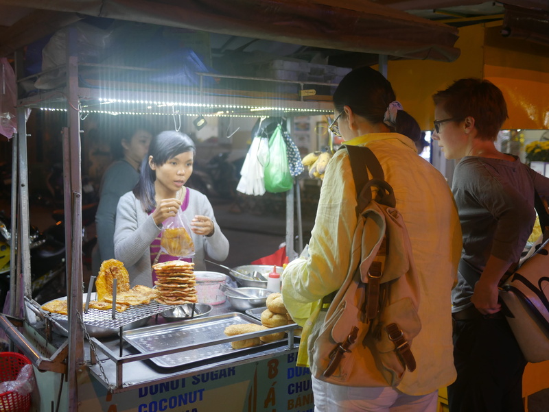 food and drink, Luang Prabang, food, market stall, retail display, females, leisure activity, small business, lifestyles, women, three quarter length, group of people