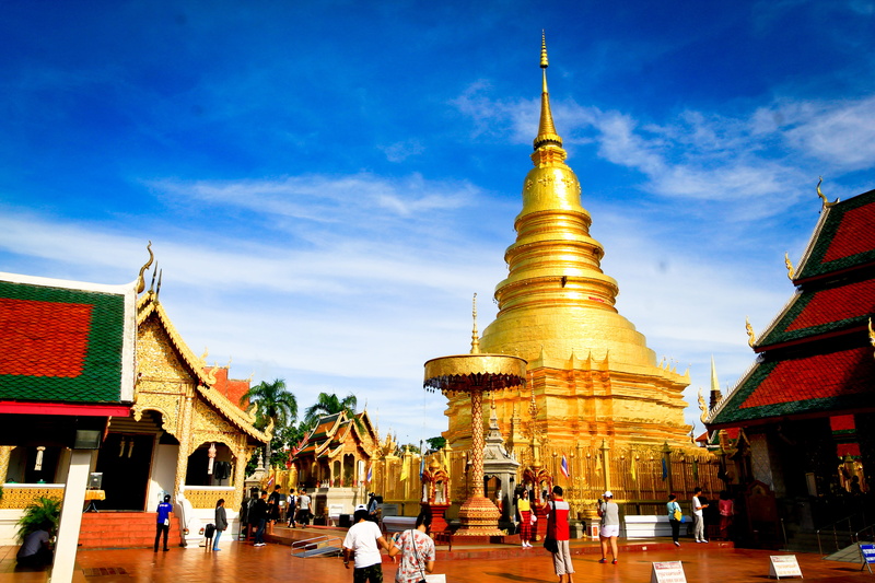 a pilgrimage, tower, merit, high, Buddha, outdoors, guti, serpent, statue, thailand sightseeing, buddha statue, nature, incidental people, building, pagoda