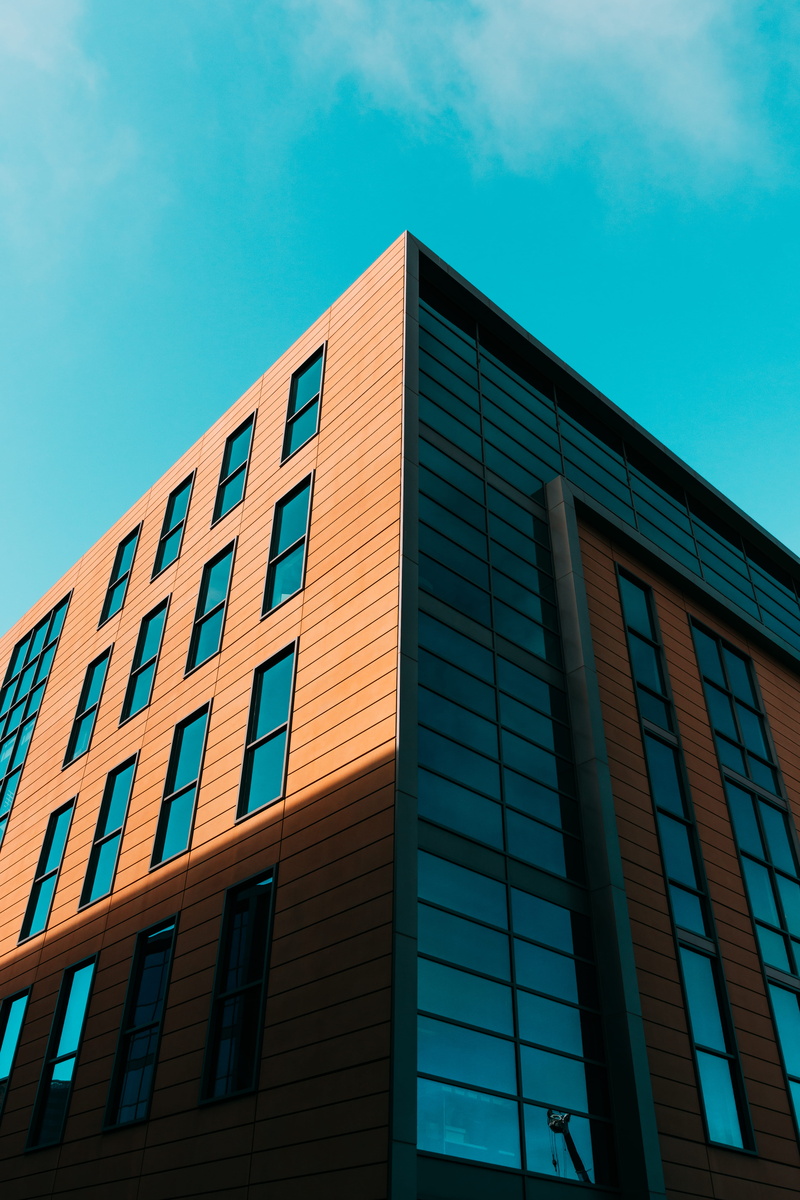 furniture, mega, modern, line, sharp, ny, outdoors, 5K, urban, new york, city, abstract, in a row, cyan, office, sunlight, no people, blue, design, architecture