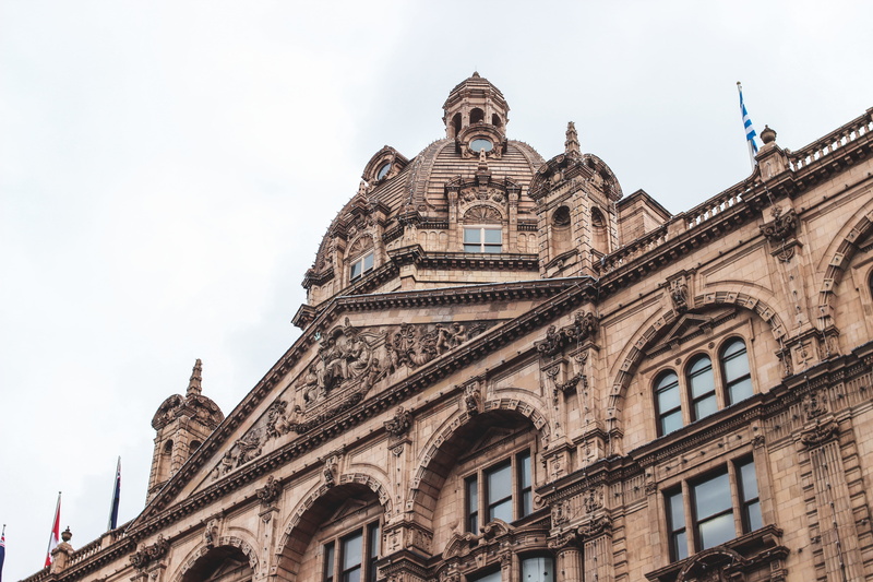 outdoors, city, unitedkingdom, building exterior, low angle view, buildings, photography, no people, travel, harrods, architecture, tourism, history, street