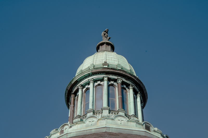 united states, government, religious, outdoors, city, chicago, no people, architecture, blue, copy space, low angle view, old, built structure, sunlight