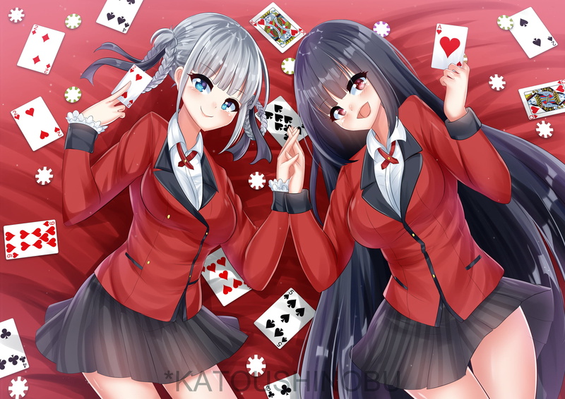 Kirari Momobami, Anime, Kakegurui, Yumeko Jabami, 1080P