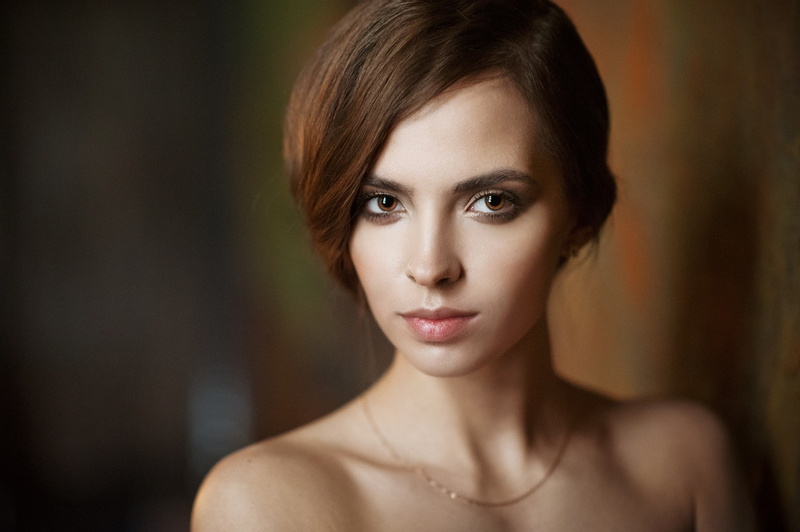 Model, Girl, Brown Eyes, Victoria Lukina, Woman, Women, Brunette, 1080P