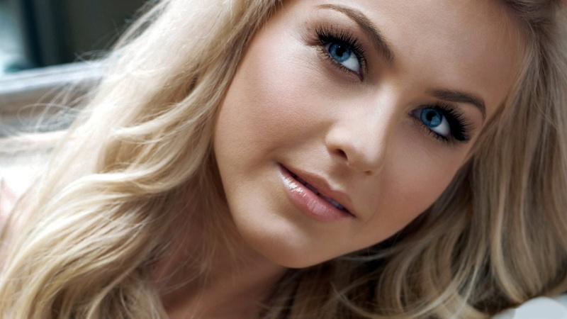 women, model, blonde, portrait, face, blue eyes, 1080P, Julianne Hough