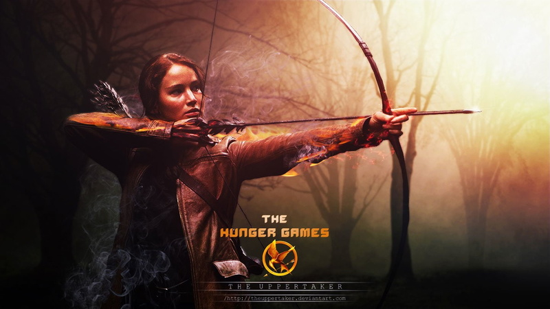 The Hunger Games, Arrow, Katniss Everdeen, Jennifer Lawrence, 720P, Bow
