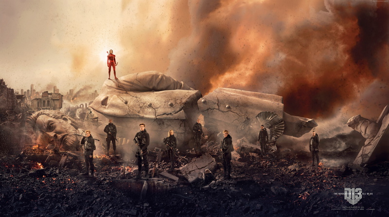 Mockingjay - Part 2, communication, flame, adult, men, fire, nature, Katniss, healthcare and medicine, occupation, fighting, sign, Effi trinket, Elizabeth Banks