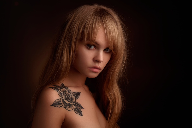 adult, hairstyle, black background, Russia, Anastasia Shcheglova, indoors, the beauty, anastasia, human hair, human face, 1080P, Stepan Gladkov, beautiful woman