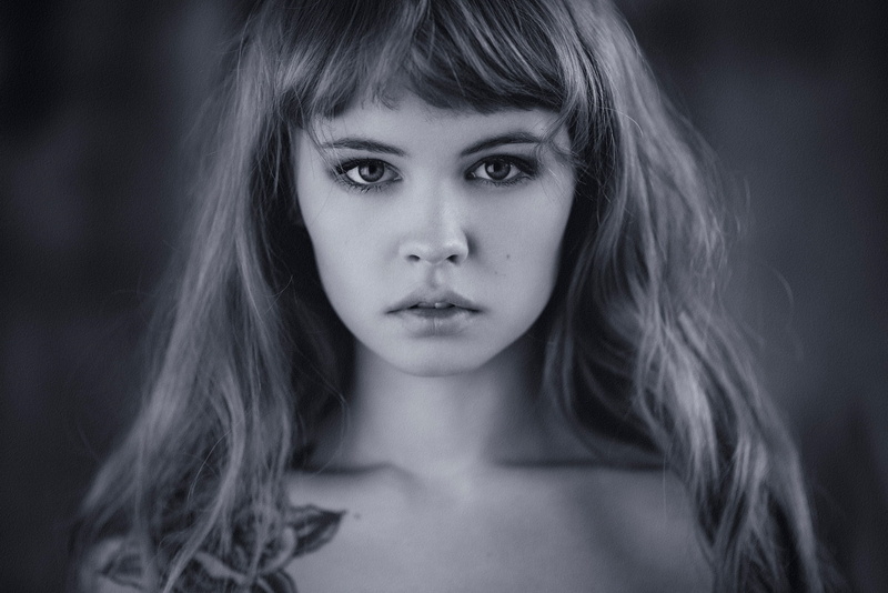 Anastasia Shcheglova, bokeh, Nastya, tattoo, portrait, 1080P