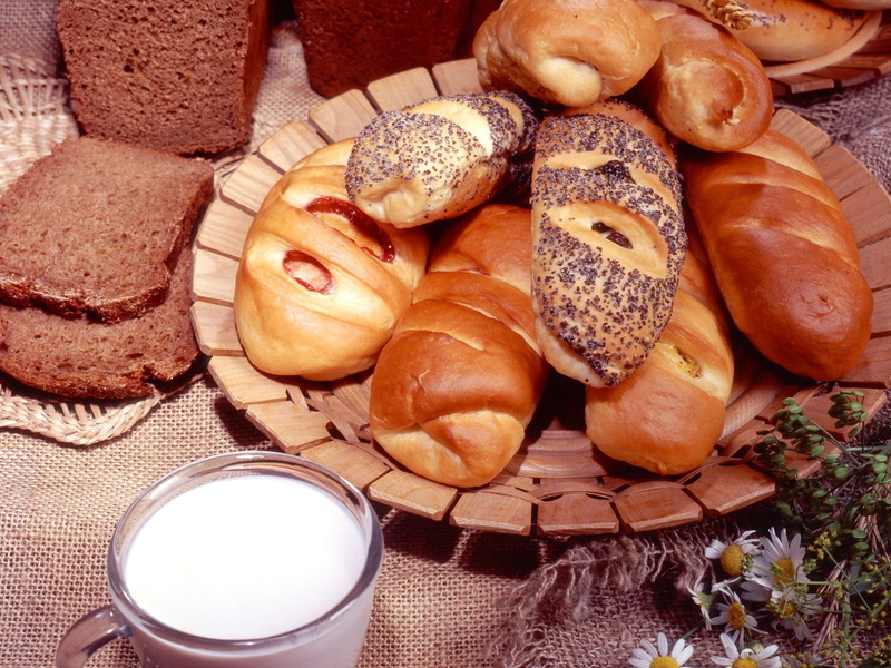 basket, container, breads, poppy seeds, loaf of bread, baked, close-up, healthy eating, high angle view, bread, dairy product, wellbeing, choice, table