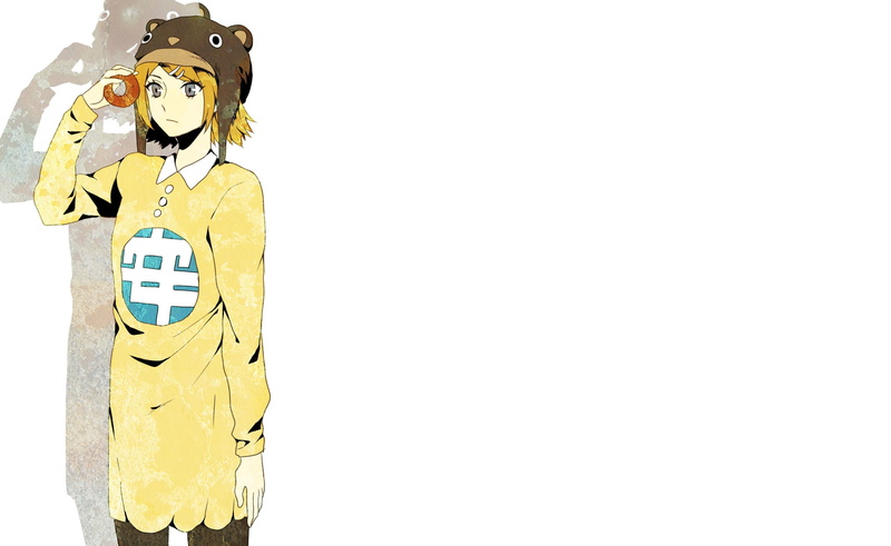 kagamine, hole, donut, vocaloid, artifacts, rin, white, jpeg, 2K