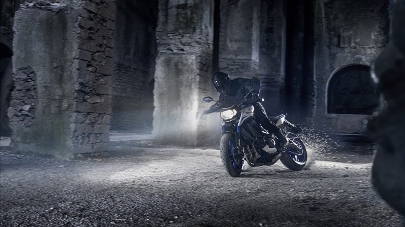built structure, Yamaha, mode of transportation, one person, motorcycle, full length, nature, transportation, 1080P, building, land vehicle, mt, wall - building feature