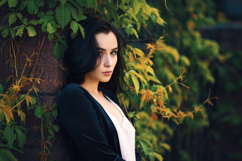 brunette, portrait, dark hair, Dmitry Medved, Aleksa Tereschuk, 1080P, women, women outdoors