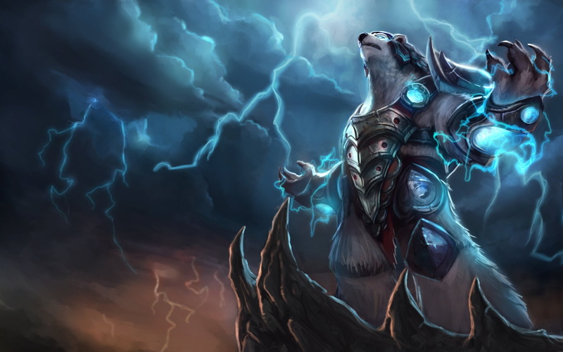 outdoors, cloud - sky, sky, power in nature, music, motion, art and craft, lightning, blue, League Of Legends, no people, Volibear (League Of Legends)
