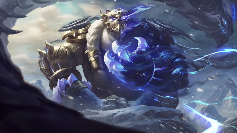 8K, Riot Games, Volibear, dragon, GZG, League of Legends, 4K, Volibear (League of Legends)