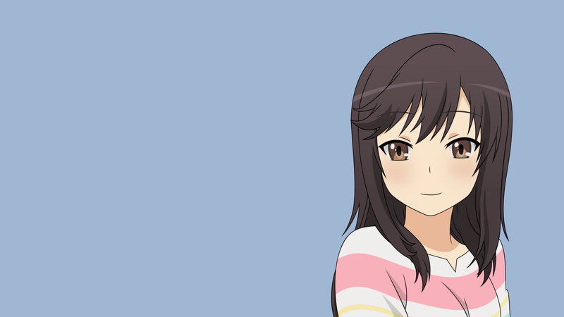 cut out, 1080P, one person, Non Non Biyori, women, lifestyles, blue background, blue, copy space, day, leisure activity, young women, clear sky, colored background