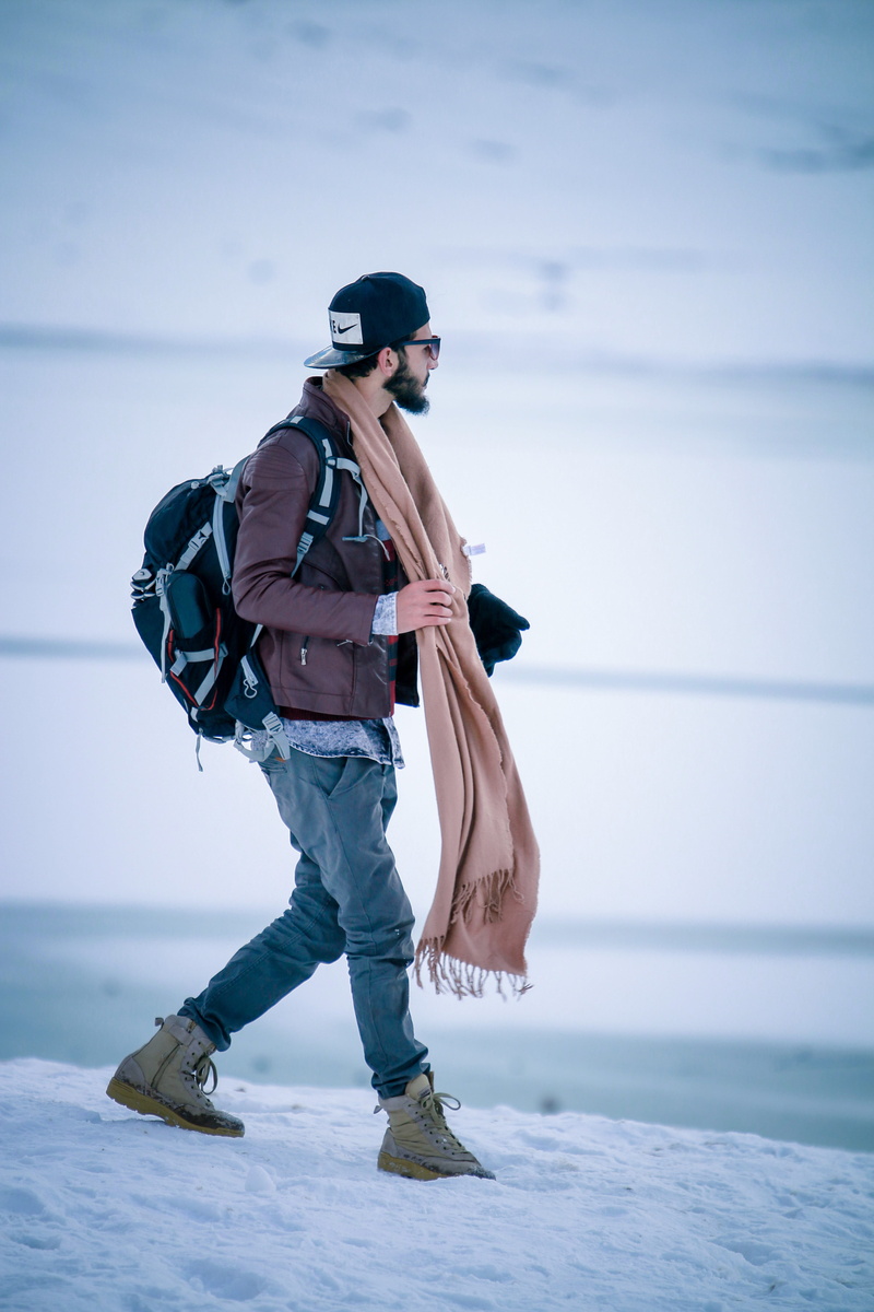 land, young adult, hat, water, white, adult, backpack, pakistan, scenics - nature, boys fashion, attractive, standing, beauty in nature, snow, beauty, nature