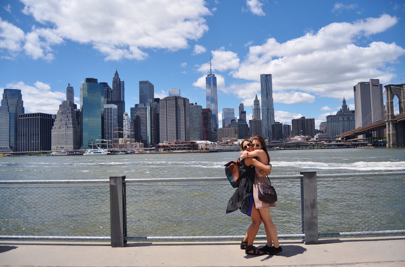 cling, near, architecture, intimate, port, friends, building exterior, digital camera, fence, outside, bridge, joy, modern, brooklyn, young adult, photo