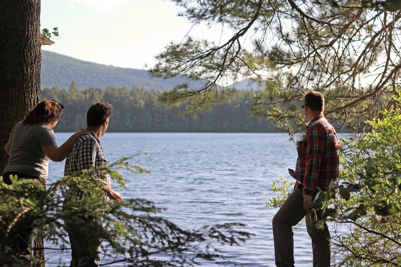 tree, three quarter length, young men, beauty, nature, outdoors, woods, adult, outlook, friends, standing, lake, real people, beauty in nature, men, trees