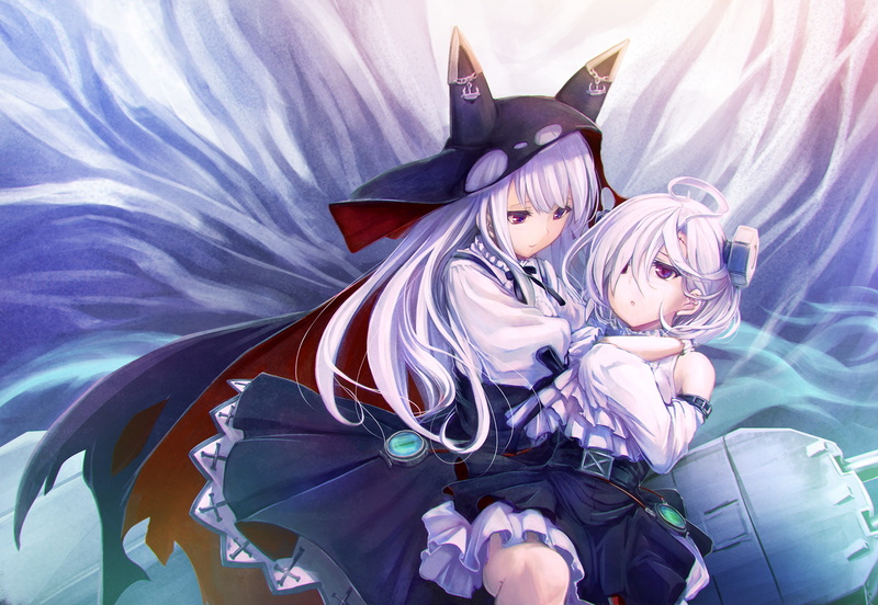 fashion, long, lane, lolita, azur, scar, konachan, ears, hair, ribbons, white, com, tenmaso, 1080P, anthropomorphism, 2girls, purple, animal, skirt, 256676