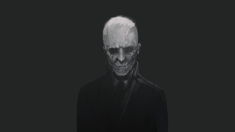 white hair, portrait, studio shot, one person, looking at camera, black background, men, indoors, front view, copy space, spooky, gray hair, body part