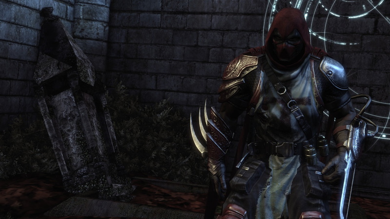 hooded, built structure, sculpture, male likeness, architecture, Batman: Arkham City, no people, craft, creativity, staircase, digital, human representation
