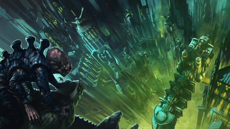 Warhammer 40 000, ship, genogram, xenos, 1080P, the city