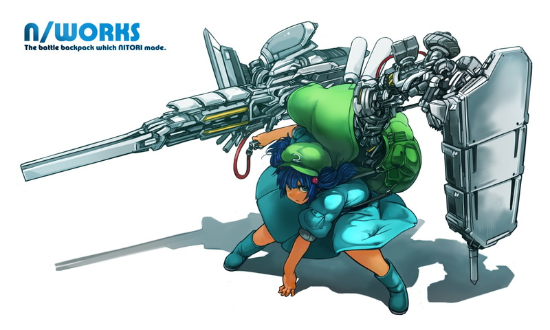 sachito, mechagirl, mecha, 720P, kawashiro, nitori, touhou