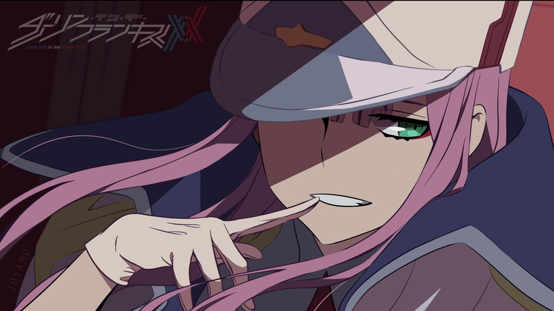 Smile, 1080P, Zero Two (Darling in the FranXX), Girl, Pink Hair, Green Eyes, Anime, Hat, Darling in the FranXX