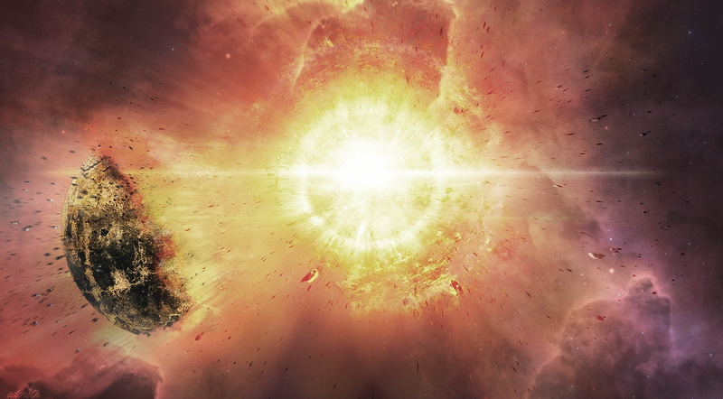 sun, backgrounds, fire, apocalypse, explosion, no people, Space, stars in space, red, nova, yellow, particle, glowing, exploding, digital, orange