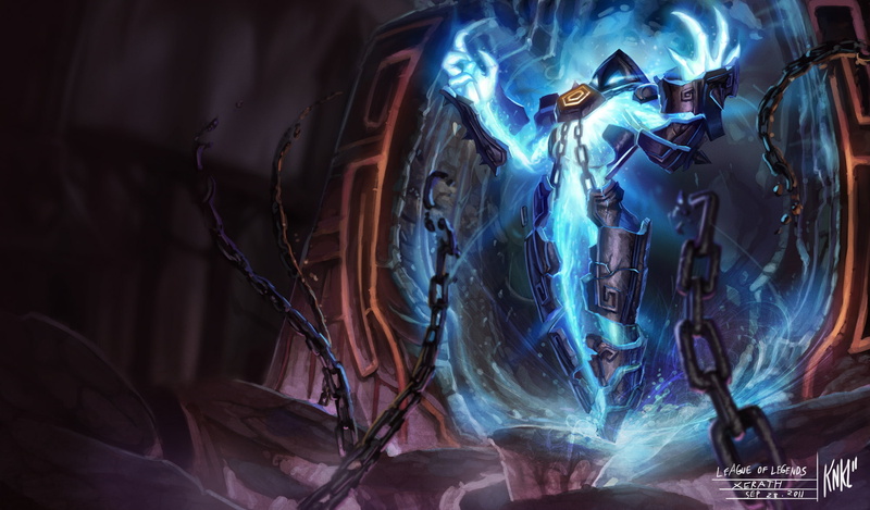 xerath, league, legends, 1080P