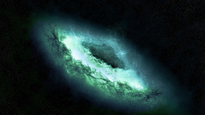 tranquility, beauty in nature, green, land, stars, 1080P, blue, best, cosmic, water, nature, scenics - nature, sea, no people, galaxy, masterpeice, night