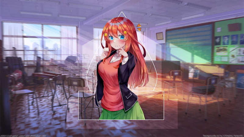 Nakano Itsuki, 2K, 5-toubun no Hanayome, anime girls, digital, picture-in-picture