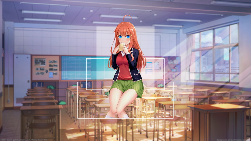 2K, picture-in-picture, 5-toubun no Hanayome, Nakano Itsuki, anime girls, digital