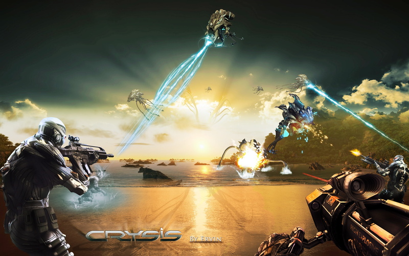2K, art, hd, Games, video, aliens, Crysis, war, invasion, beatch