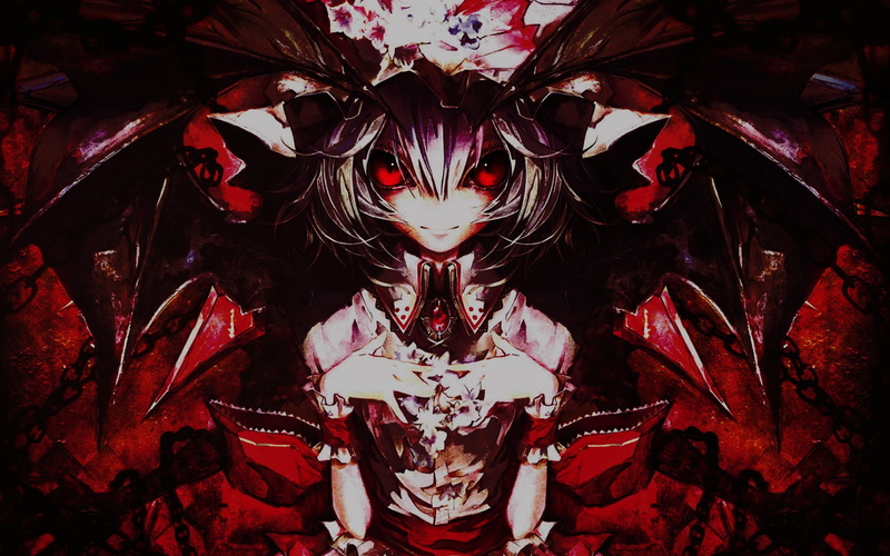 1080P, Video Games, scarlet, banpai, hd, anime, x, vampires, akira, Touhou, video, eyes, games, remilia, red, art