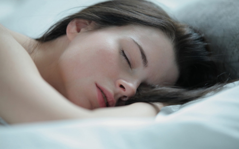 720P, pillow, beauty, jessica, sleeping, brunette, gril, woman, face