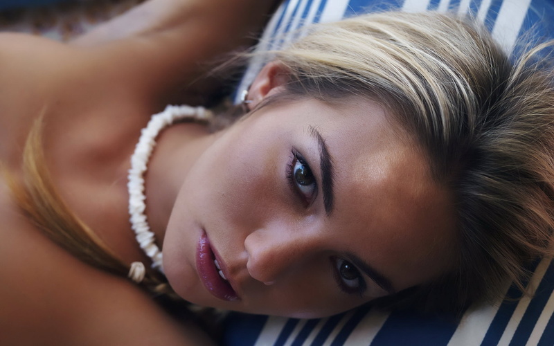 woman, veronika, gril, beauty, face, luing, verunka, 720P, blonde