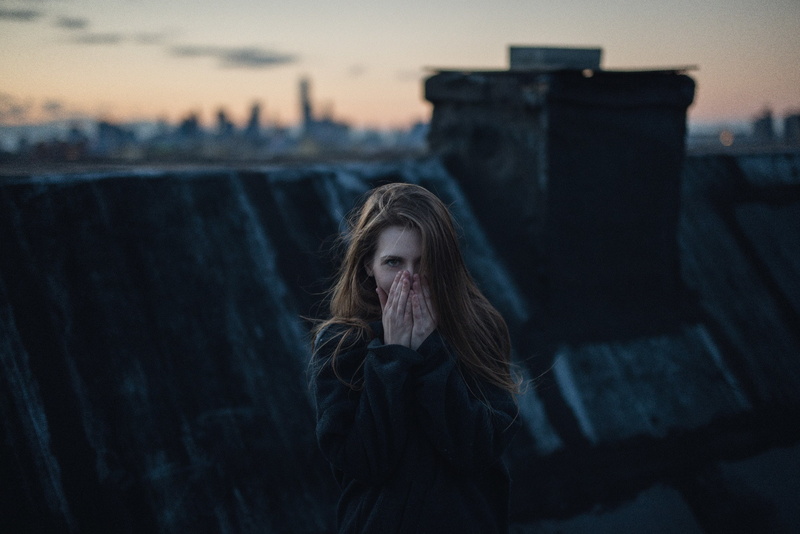 model, rooftops, women, 1080P