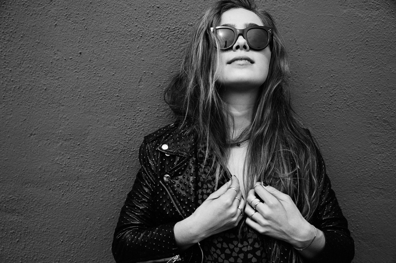 Black and White, American, Sunglasses, Actresses, Haley Lu Richardson, Actress, 1080P
