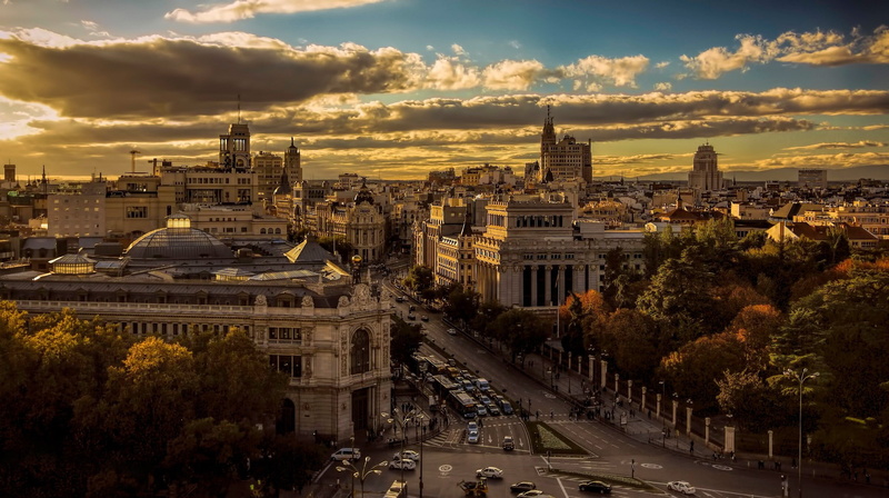 Spain, view, top view, 1080P, Madrid, top