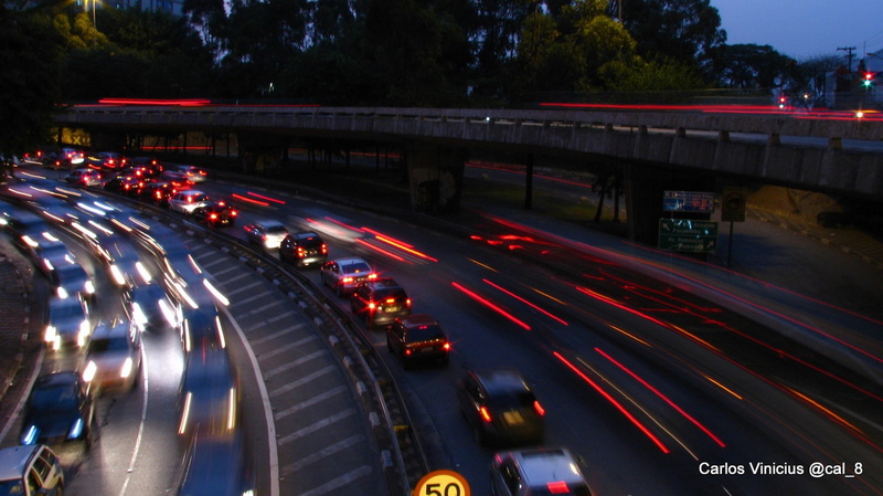 brazil, city, traffic, 4K, night, metropole, paulo, sao, landscape, urban