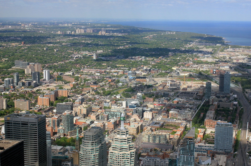 outdoors, water, urban sprawl, shore, financial district, skyscraper, crowded, 1080P, apartment, sky, canada, office building exterior, buildings, residential district